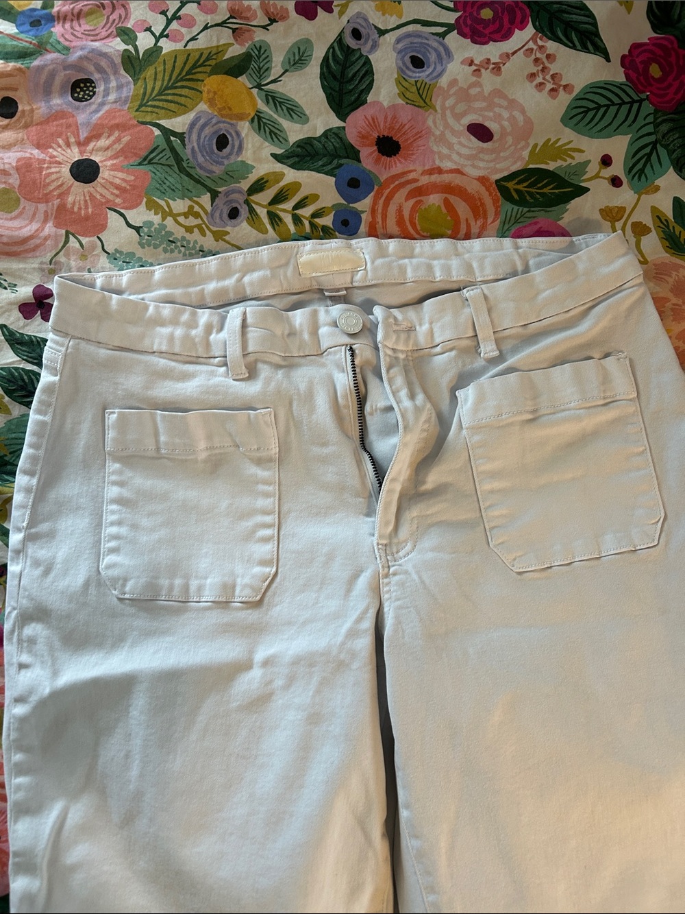 Kut from the Kloth Meg Patch Pocket High Waist Ankle Wide Leg Jeans